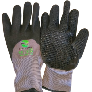 Nitrile coated gloves with dots SAFE-PS100 N – SAFETY+